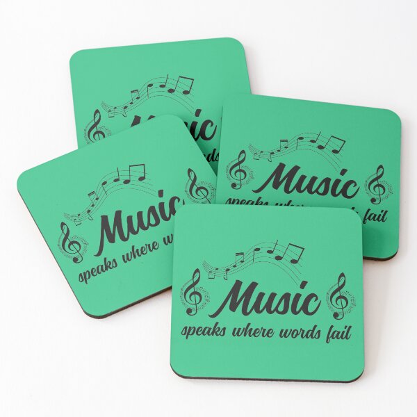 Item preview, Music Speaks When Words Fail, Music Quote, Musician, Music Teacher Gift Design designed and sold by DesignHouse07.