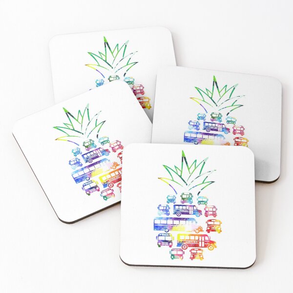 Item preview, School Bus pineapple watercolor designed and sold by aggiexnjoz.