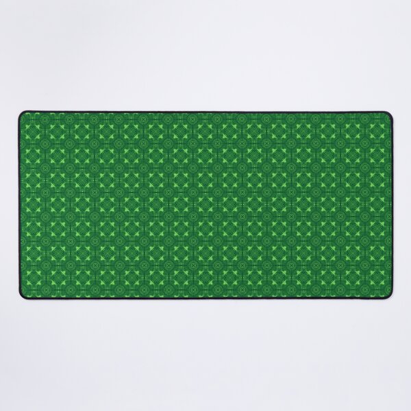 Item preview, Green Emerald Tile on Dark Green designed and sold by Fractal Journeys, etc. .