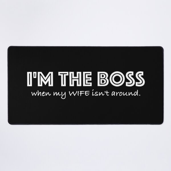 Item preview, I'm the boss - Hat - when my wife's not around designed and sold by Da-Family-Biz.