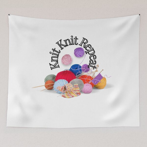 Item preview, Knit Knit Repeat Balls of Colorful Yarn and Knitting Needles designed and sold by silviaol.
