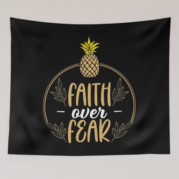 Item preview, Faith Fear Inspirational IVF Quote Infertility Pineapple print designed and sold by jakehughes2015.