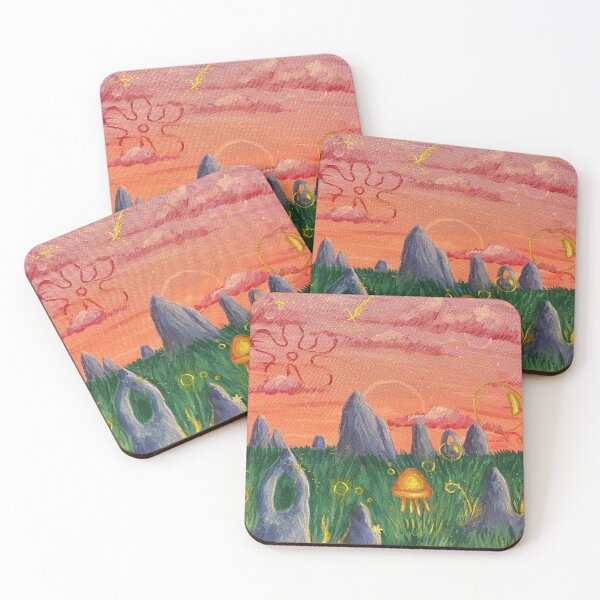 Item preview, Sunset Jellyfish Fields designed and sold by diaphona.