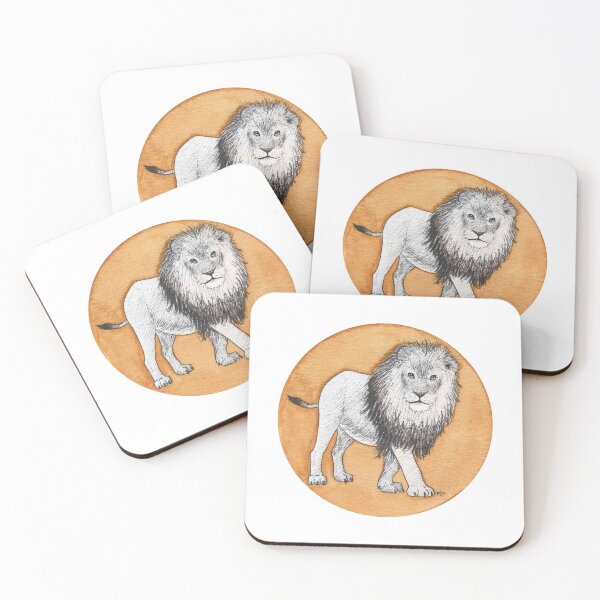 Item preview, Inktober 2021: Lion designed and sold by Pamela Sommer.