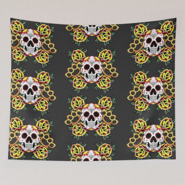 Item preview, Sugarskull and Brass Knuckles designed and sold by ArtByPawly.