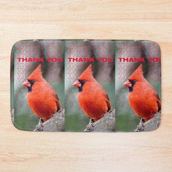 Item preview, THANK YOU WITH Colourful Northern Cardinal  bird By  Yannis Lobaina  designed and sold by Yannis Lobaina Art .