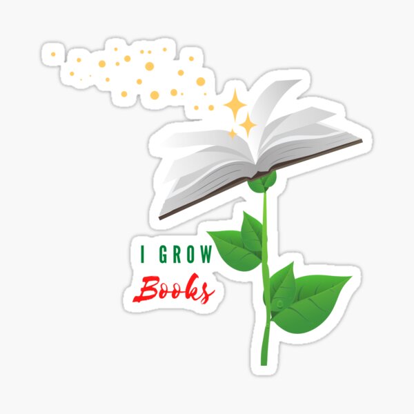 I Grow Books Sticker