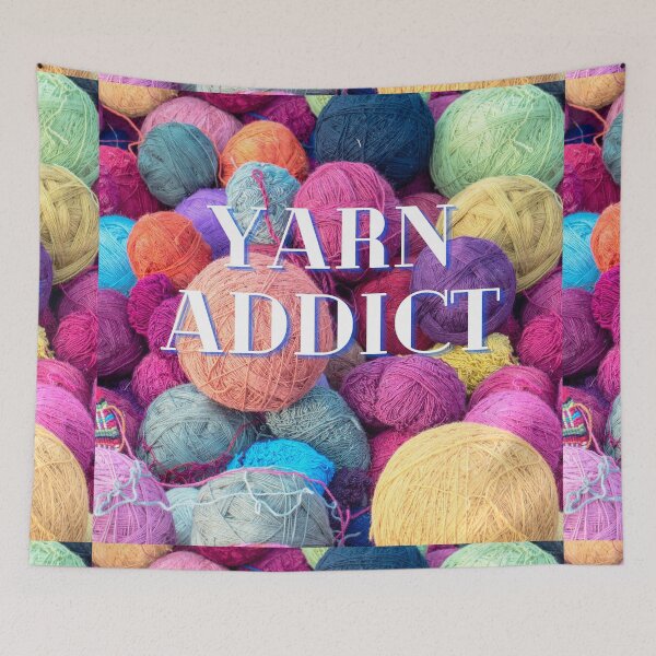 Item preview, Yarn Addict Colorful Wool Yarn Balls for Knitting Lovers, Knitting Hobby designed and sold by silviaol.