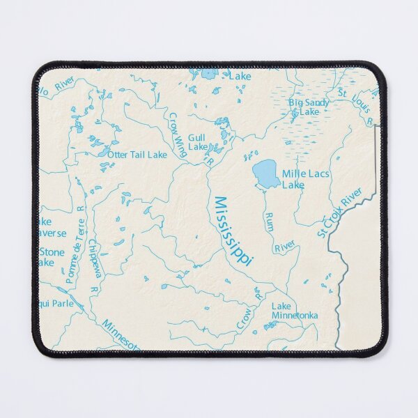 Item preview, Lakes of Minnesota Map Art with Rivers Stream designed and sold by Midwest-Goods.