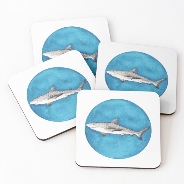 Item preview, Inktober 2021: Shark designed and sold by Pamela Sommer.