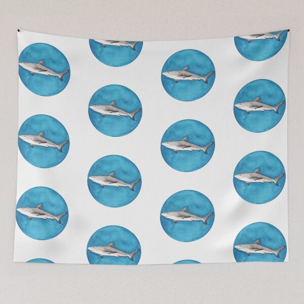 Item preview, Inktober 2021: Shark designed and sold by Pamela Sommer.