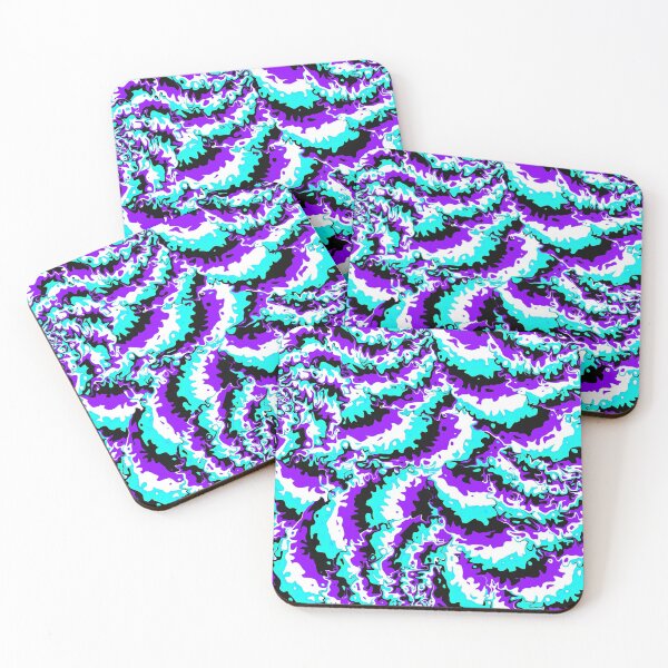Item preview, Turquoise Purple Black and White Squiggles  designed and sold by SeaChangeDesign.