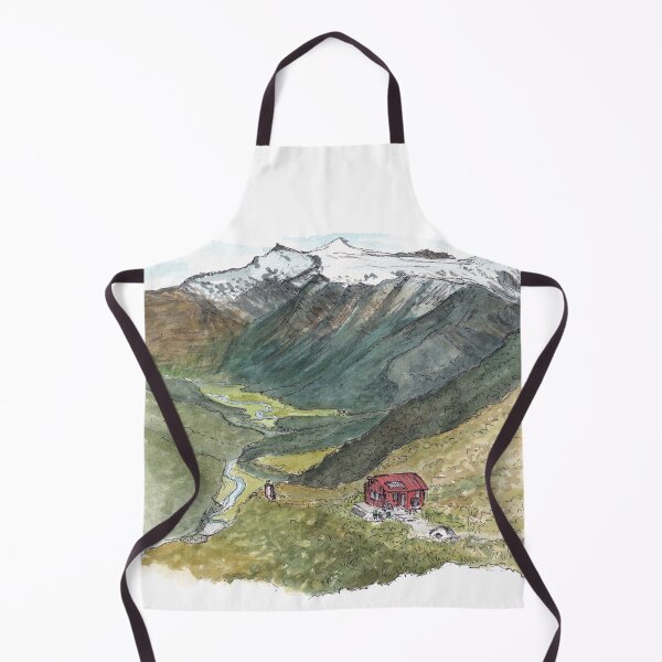 Item preview, Liverpool Hut - Aspiring National Park Watercolour designed and sold by Tom Napper Design.