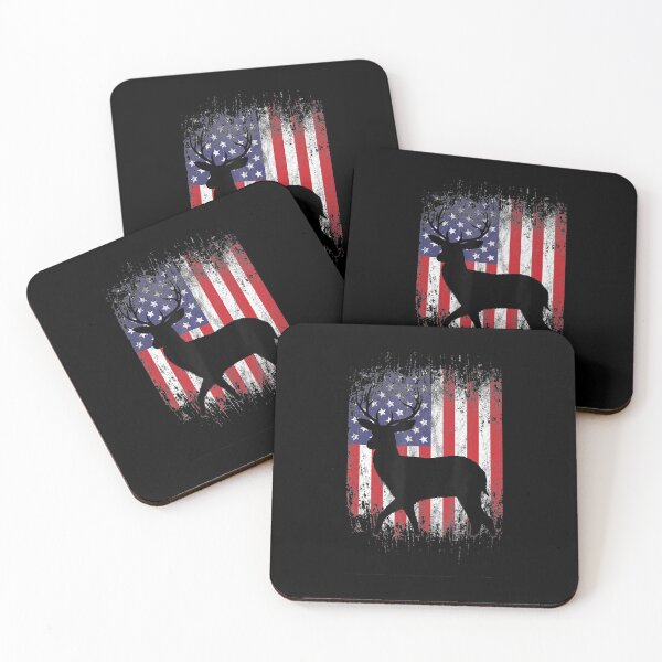 Item preview, American Deer Hunting Patriotic Hunter Flag Whitetail Buck designed and sold by PiaGobel.