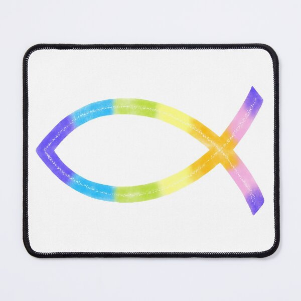 Item preview, Ichthus | Christian Fish Symbol | Rainbow Colors designed and sold by KJVCalligraphy.