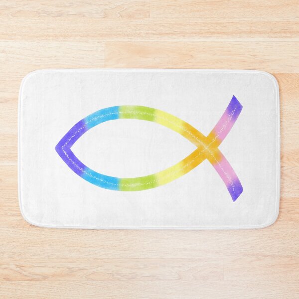 Item preview, Ichthus | Christian Fish Symbol | Rainbow Colors designed and sold by KJVCalligraphy.