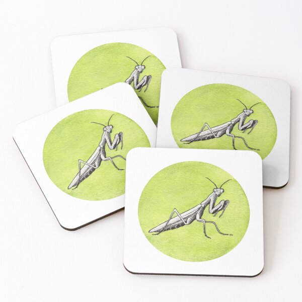 Item preview, Inktober 2021: Praying Mantis designed and sold by Pamela Sommer.