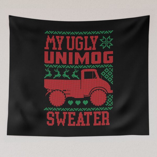 Item preview, My ugly UNIMOG sweater (on black) designed and sold by Groenendijk.