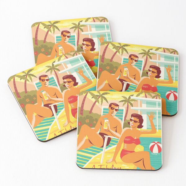 Item preview, palm springs retro travel poster  designed and sold by noreenswansoon.
