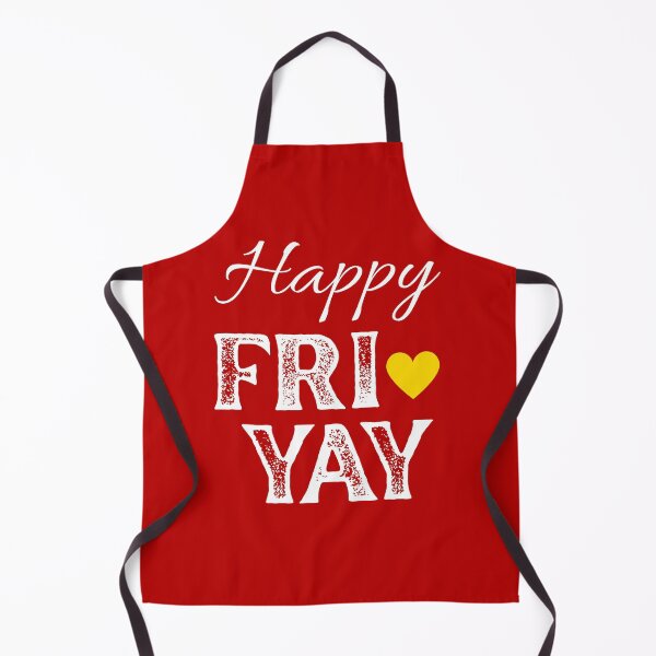Item preview, FRI YAY with Yellow Gold Heart, Red Background - Happy Friday by Boo-da-chay designed and sold by Boo-da-chay.