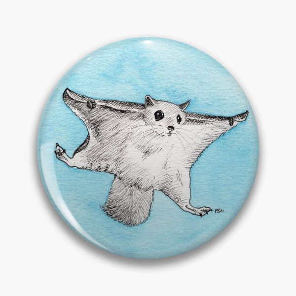 Item preview, Inktober 2021: Flying Squirrel designed and sold by Pamela Sommer.