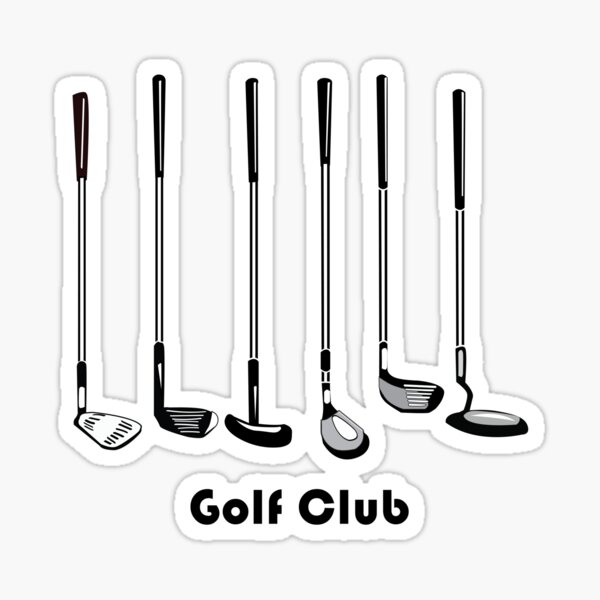 “golf club " Sticker for Sale by WOYEJun | Redbubble