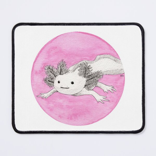 Item preview, Inktober 2021: Axolotl designed and sold by Pamela Sommer.