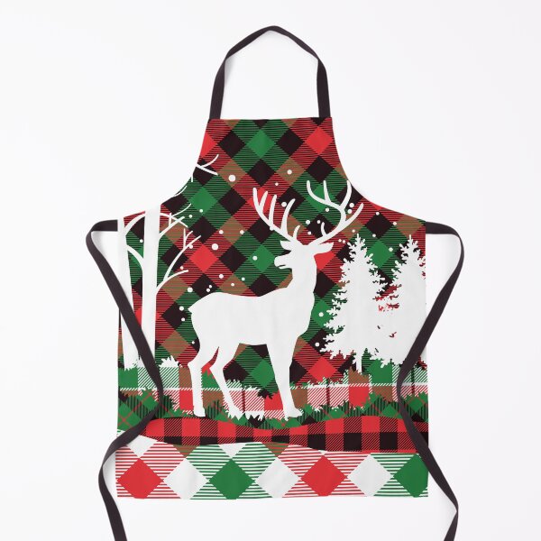 Item preview, Christmas Plaids Deer in Forest Horizontal Design designed and sold by moosemtndesign.