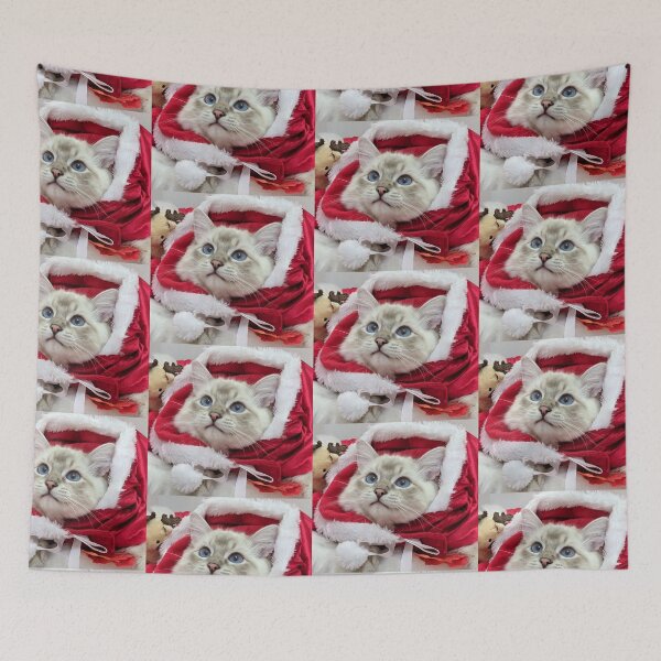 Item preview, Saoirse ragdoll Santa baby cat designed and sold by Fluffycat2020.