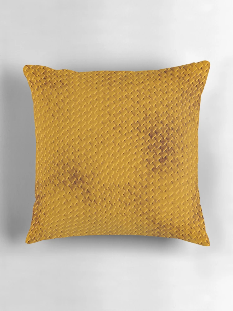 Thumbnail 3 of 4, Pillow, Snake Skin - Gold [Roufxis-Rb] designed and sold by RoufXis.