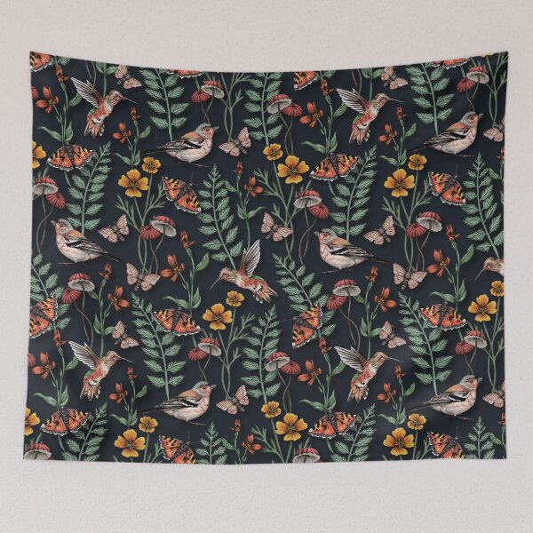 Item preview, Dark Garden Birds & Butterflies designed and sold by somecallmebeth.