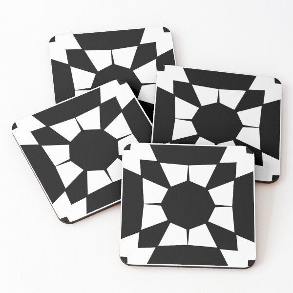 Item preview, Black and White Square Flower Geometric Design designed and sold by SillaHoekstra.