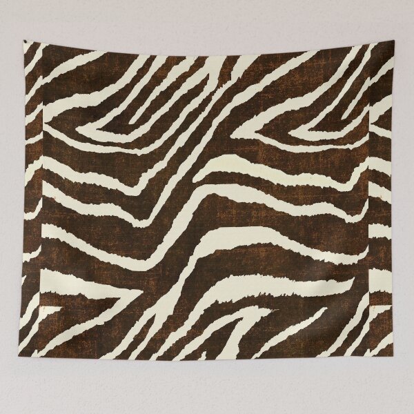Item preview, ANIMAL PRINT ZEBRA IN WINTER BROWN AND BEIGE designed and sold by Overthetopsm.