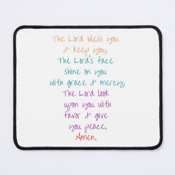Item preview, Benediction written in colorful cursive (no gendered pronouns) designed and sold by CheekyGrace.