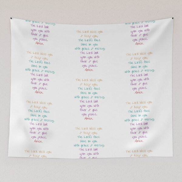 Item preview, Benediction written in colorful cursive (no gendered pronouns) designed and sold by CheekyGrace.