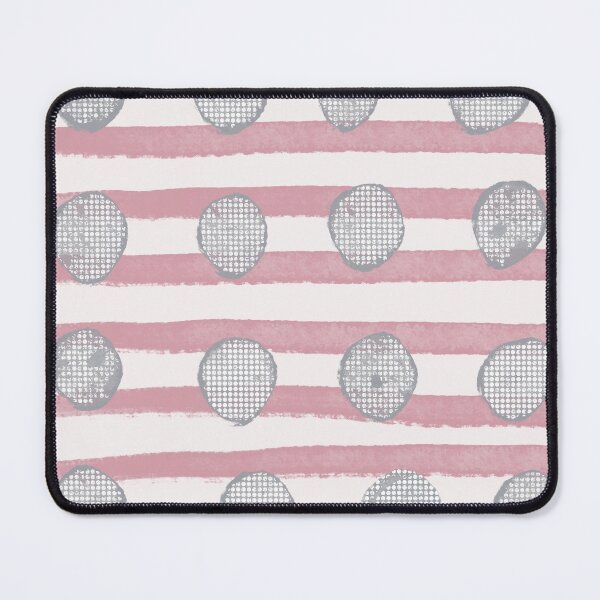 Item preview, “Dots and Stripes” 3 | Dusty Pink and Grey Design designed and sold by LiseHoltArt.