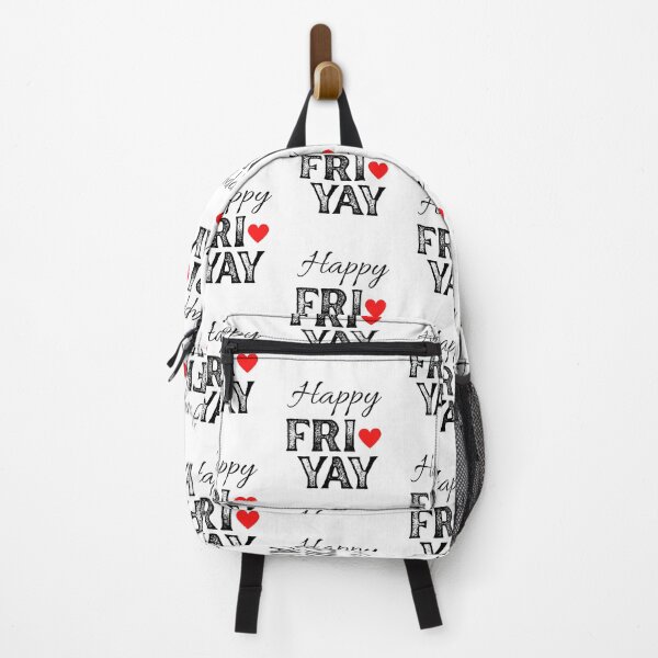 Item preview, Happy FRI YAY with Red Heart, White Background - Happy Friday by Boo-da-chay designed and sold by Boo-da-chay.