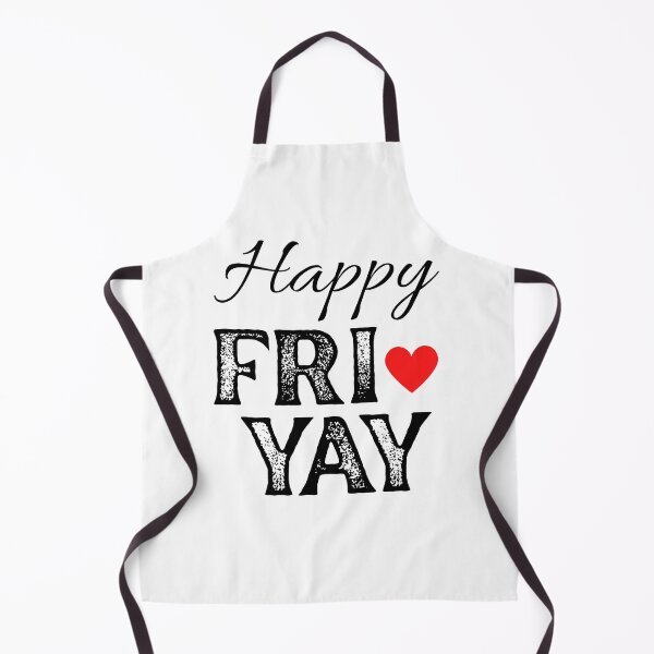 Item preview, Happy FRI YAY with Red Heart, White Background - Happy Friday by Boo-da-chay designed and sold by Boo-da-chay.