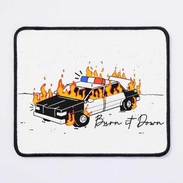 Item preview, Police car in flames designed and sold by RADYdesign87.