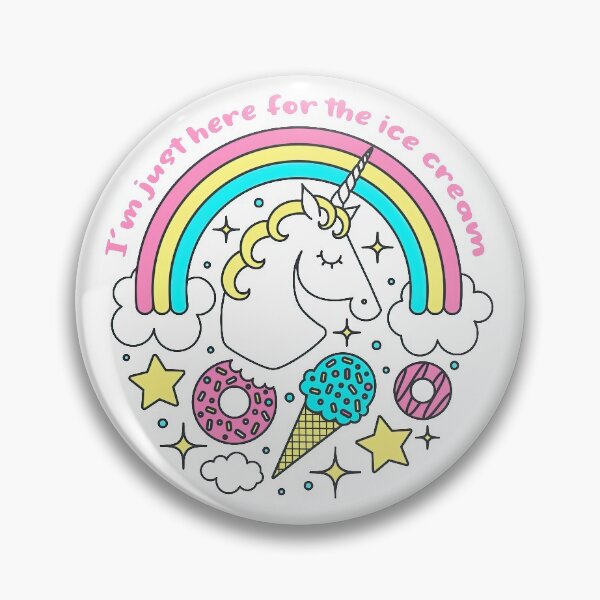 Item preview, Im Just Here For The Ice Cream, Ice Cream Lover, Unicorn, Ice Cream designed and sold by graphic-genie.