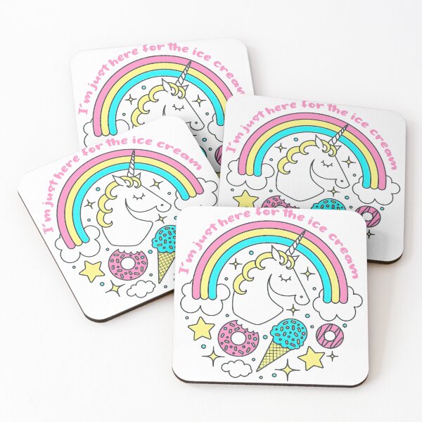 Item preview, Im Just Here For The Ice Cream, Ice Cream Lover, Unicorn, Ice Cream designed and sold by graphic-genie.