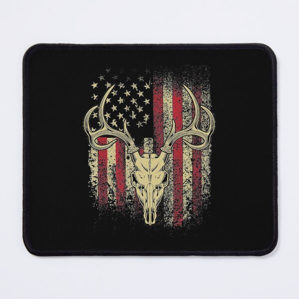 Item preview, Deer Hunters Deer Skull on American Flag designed and sold by PiaGobel.