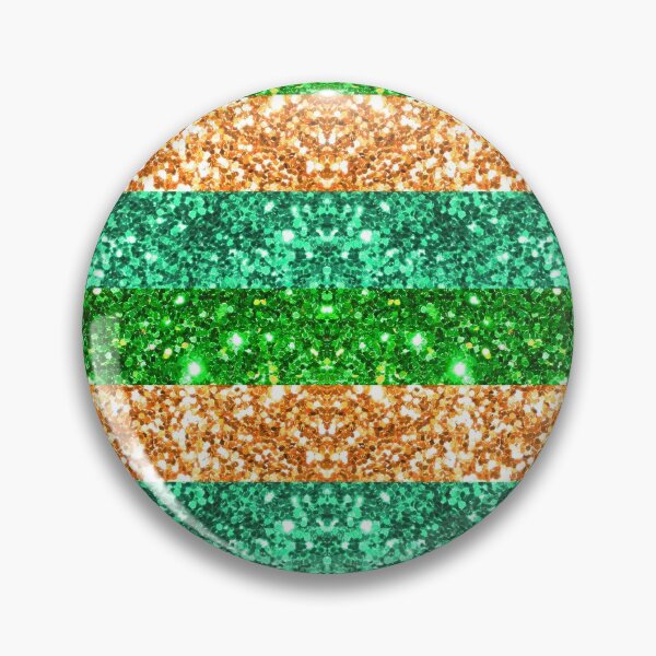 Item preview, Irlanda Día de San Patricio Irlandés verde y oro brillo rayas designed and sold by StudioBlack.