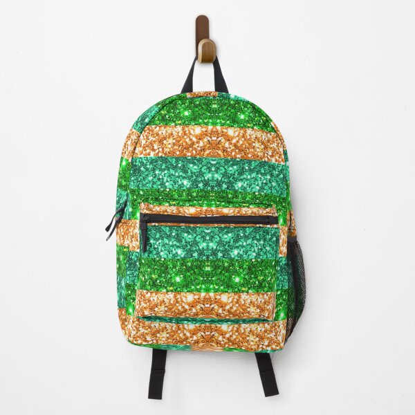 Item preview, Ireland St Patrick's Day Irish Green and Gold Glitter Stripes designed and sold by StudioBlack.