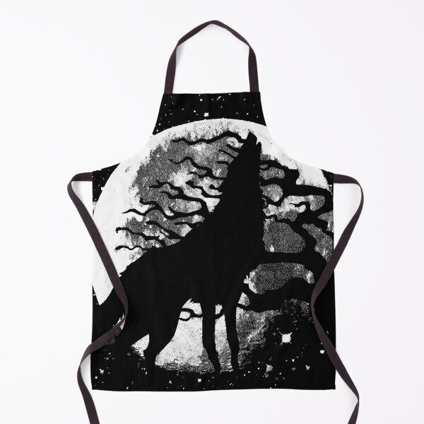 Item preview, WOLF MOON TREE STARS IN BLACK AND WHITE designed and sold by Overthetopsm.
