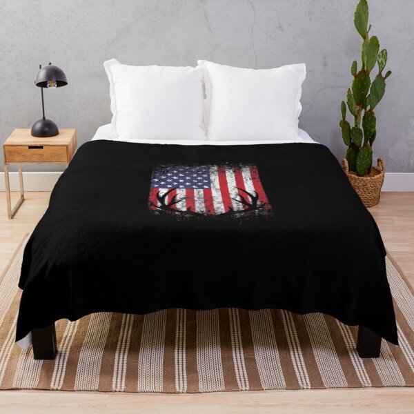 Item preview, Deer Hunting American Flag Whitetail Buck Antlers designed and sold by PiaGobel.