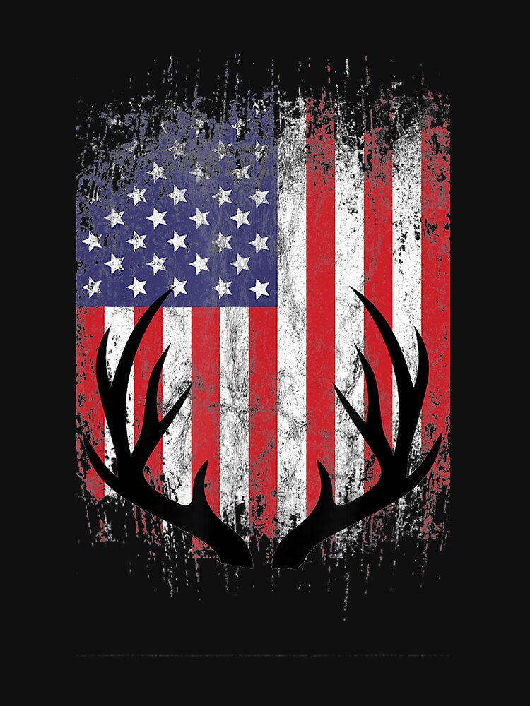 Hunting Flag FREE SHIPPING Deer Antler Usa Flag Camo Redneck