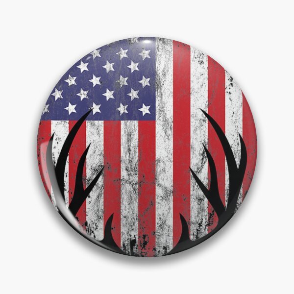 Item preview, Deer Hunting American Flag Whitetail Buck Antlers designed and sold by PiaGobel.