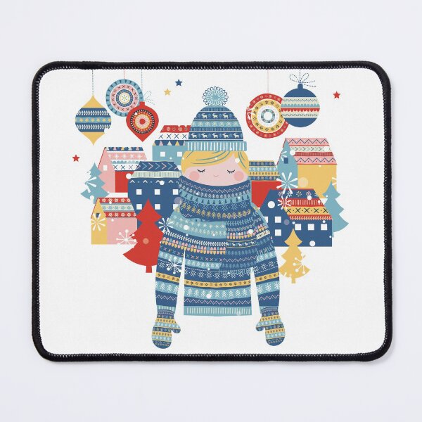 Item preview, Scandi Girl Blue Christmas designed and sold by moosemtndesign.