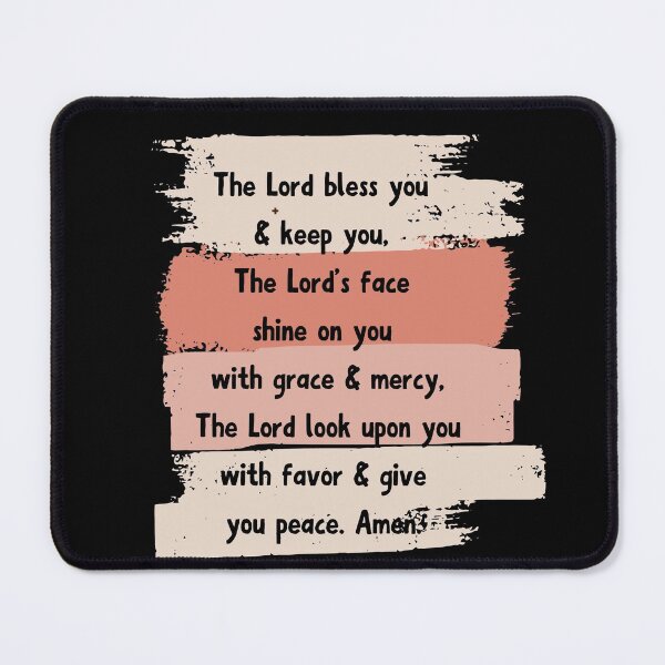Item preview, Aaronic benediction from the book of Numbers, black font (no gendered pronouns)  designed and sold by CheekyGrace.